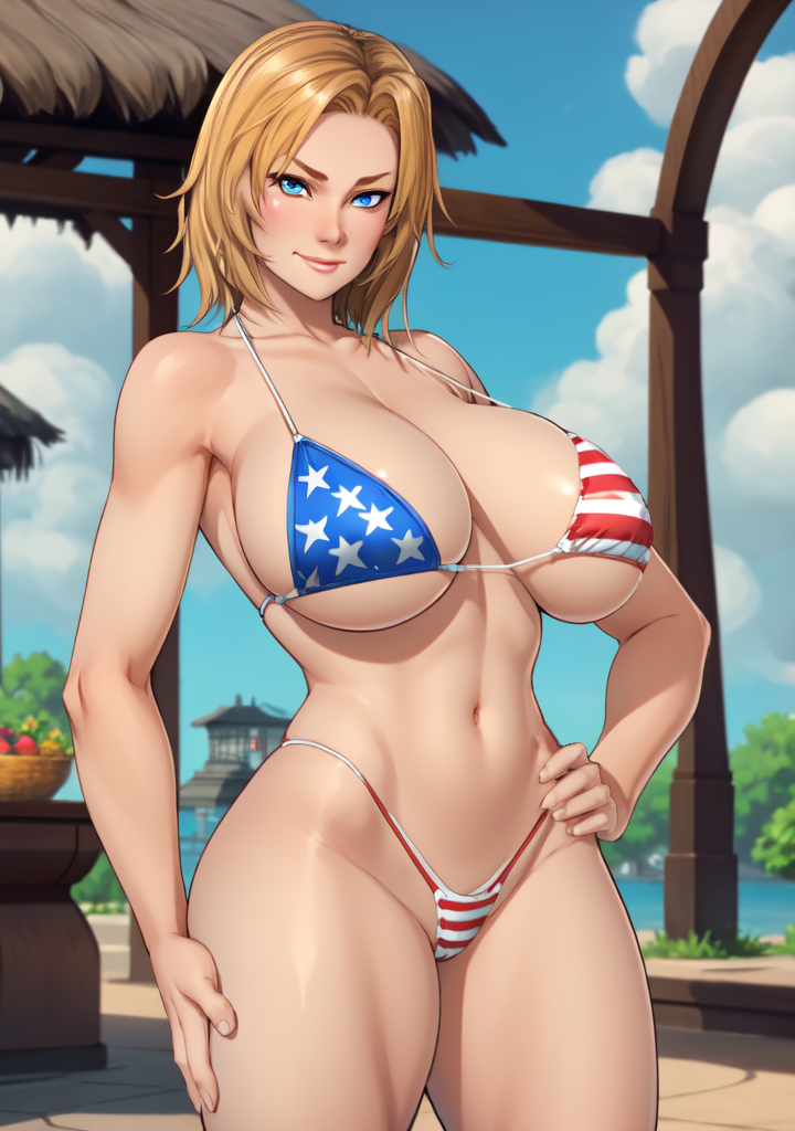 1girl 诱人 american_flag_bikini bare_legs big_breasts 比基尼 金发女郎 blue_eyes 乳沟 dead_or_alive dead_or_alive_2 dead_or_alive_3 dead_or_alive_4 dead_or_alive_5 dead_or_alive_6 dead_or_alive_xtreme dead_or_alive_xtreme_2 dead_or_alive_xtreme_3 dead_or _alive_xtreme_3_fortune dead_or_alive_xtreme_beach_volleyball dead_or_alive_xtreme_venus_vacation 女 Female_only 高清晰度 长发 微笑 sochraide 独奏 tecmo tina_armstrong under_boob