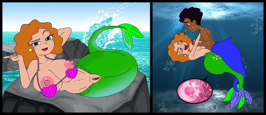 1boy 1girl 乳房 泡泡 卡明 cumming_penis dark-skinned_male dark_skin 迪士尼 disney_channel ferozyraptor melissa_chase mermaid mermaid_tail merman milo_murphy's_law 肚脐乳头 penis_in_pussy 性水下 x 射线 zack_underwood