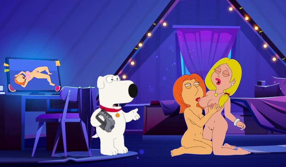 american_dad 屁股 乳房 brian_griffin 闭上眼睛 交叉 直立_乳头 family_guy francine_smith 女同性恋_性交 lois_griffin 裸体 剃光_阴部吮吸_乳房 大腿 尤里