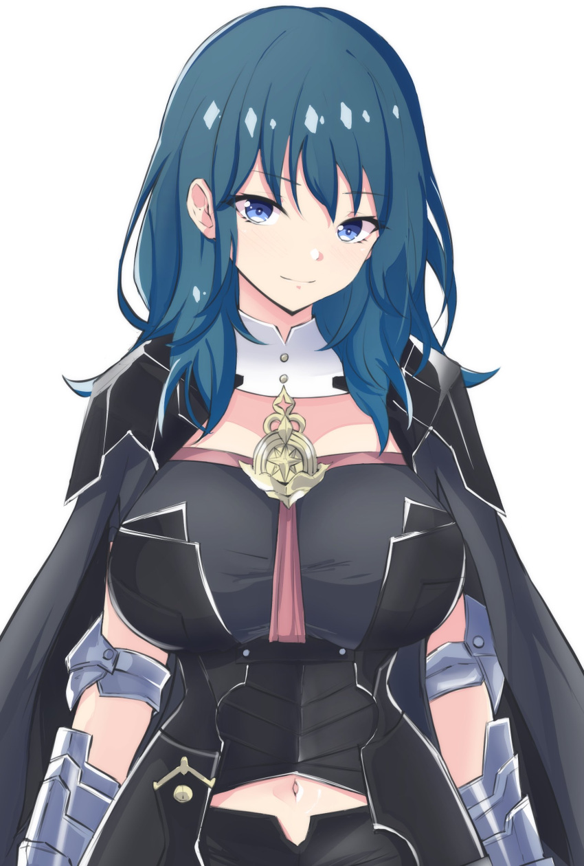 1girl absurd_res 诱人臂章 大胸 蓝眼睛 紧身胸衣 胸部 紧身胸衣 byleth_(fire_emblem) byleth_(fire_emblem)_(female) 斗篷 服装_镂空 fire_emblem fire_emblem:_ Three_houses high_res 拿铁 浅色_绿色_头发 肚脐_镂空 任天堂 丝带_辫子 流苏 青色_头发 高领臂带