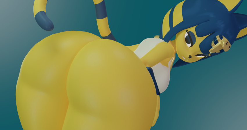 1girl 1girl 1girl 2022 3d 3d_(图稿) 3d_model absurd_res Animal_crossing ankha ankha_(animal_crossing) ankha_(hazeker) anthro ass ass ass_focus big_ass big_ass 金发碧眼的头发 blue_background blue_body blue_ears blue_eyes blue_fur blue_hair blue_tail 无底 bubble_butt butt_focus 衣服 服装 curvy_figure digital_media_(艺术品) Domestic_cat doubutsu_no_mori 猫科动物 猫科动物女性专用 毛皮 毛茸茸的头发 hazeker 高清晰度 高清晰度 巨大的屁股 巨大的屁股 大屁股 大屁股 大屁股 看着观众 低角度视图 化妆 哺乳动物 大多裸体 mr_chazz80 多彩多姿的身体 多彩多姿的耳朵 多彩多姿的毛皮 多彩多姿的头发 多彩多姿的尾巴 奈鲁（doubutsu_no_mori） 任天堂呈现诱人的性感 性感的屁股 性感的身体 短发 简单的背景 来源_电影制片人 尾巴 厚厚的大腿s 上衣 宽臀 黄色_身体 黄色_毛皮 黄色_内耳 黄色_尾巴