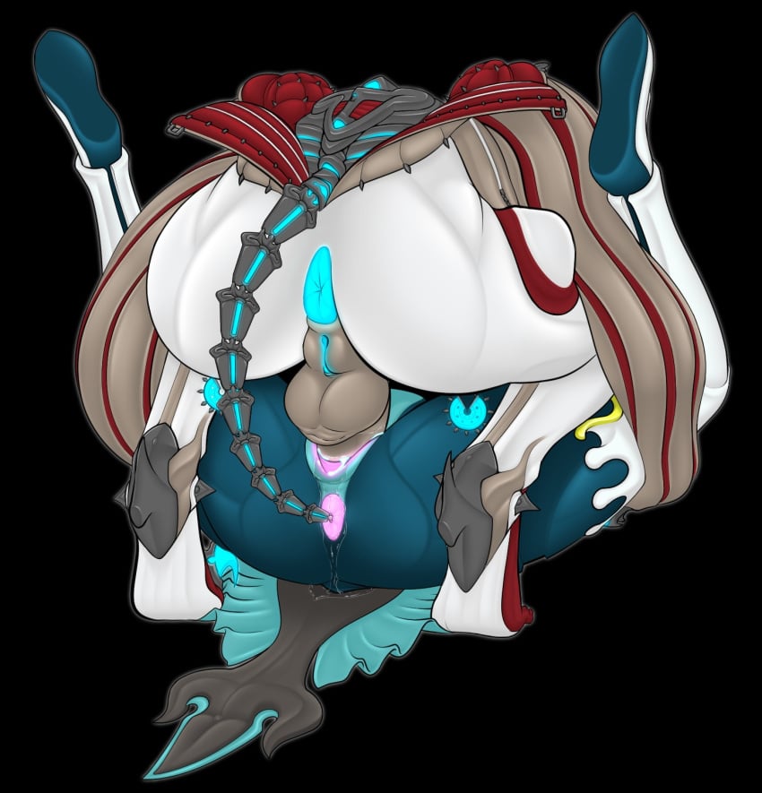 1girl 2_girls 肛门 屁股 big_ass futanari futanari_on_female 发光的生殖器 high_heels mating_press puffy_anus spartanalloy 尾巴 tail_insertion 厚实的大腿 阴道_渗透 valkyr_(warframe) warframe Wide_hips yareli_(warframe)