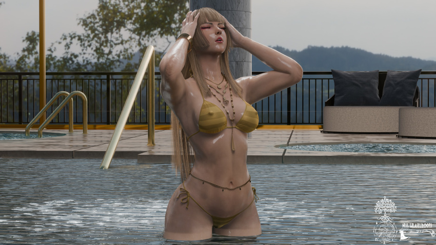 1girl 1girl 3d 运动 sport_female big_breasts big_breasts 比基尼 emilie_de_rochefort 直立_乳头 Female_abs Female_focus Female_only fit_female hourglass_figure 按摩浴缸 namco neilweaselboots nipple_bulge 池池畔游泳_pool tekken tekken_5_dark_resurrection tekken_6_bloodline_rebellion tekken_7 tekken_8 tekken_tag_tournament_2 Wide_hips