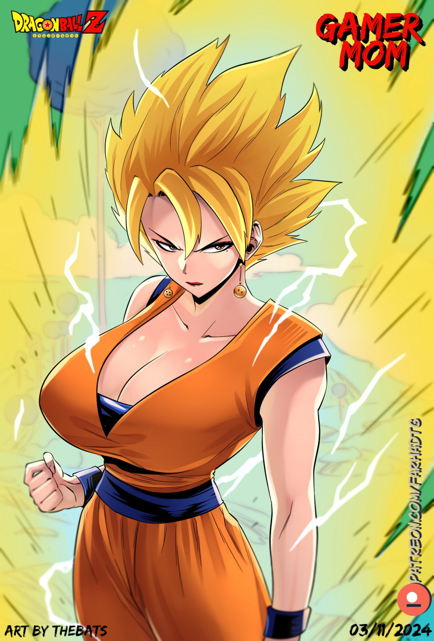 1girl 大乳房 金发女郎 乳房 角色扮演 Dragon_ball Dragon_ball_super Dragon_ball_z Dragonball_z 羽衣甘蓝 sex_invitation Sexly_suggestive son_goku
