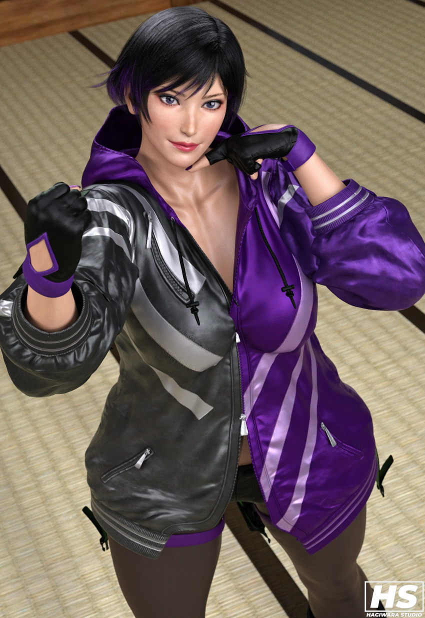 1girl 2024 3d 3d_(艺术品) 诱人的艺术家_标志 艺术家_签名 亚洲 亚洲_女性运动 运动_女性刘海 大_乳房 黑色_头发 乳房 穿衣_女性服装 彩色 扇形图 女性_焦点 女性_仅无指_手套 适合_女性 全彩手套 咧嘴笑 萩原_工作室 发夹 日语 日语_女性浅肤色_女性 浅色_皮肤 嘴唇 口红看起来_ at_viewer 多色_头发 指甲_抛光 指甲 南梦宫 紫色_眼睛 紫色_头发 紫色_指甲_抛光Purple_nails red_lipstick reina_(tekken) reina_mishima 诱人的短发微笑 smile_at_viewer alone_female alone_focus 丝袜 tekken tekken_8 粗大腿 大腿 video_game video_game_character video_game_franchise video_games voluptious voluptously_female