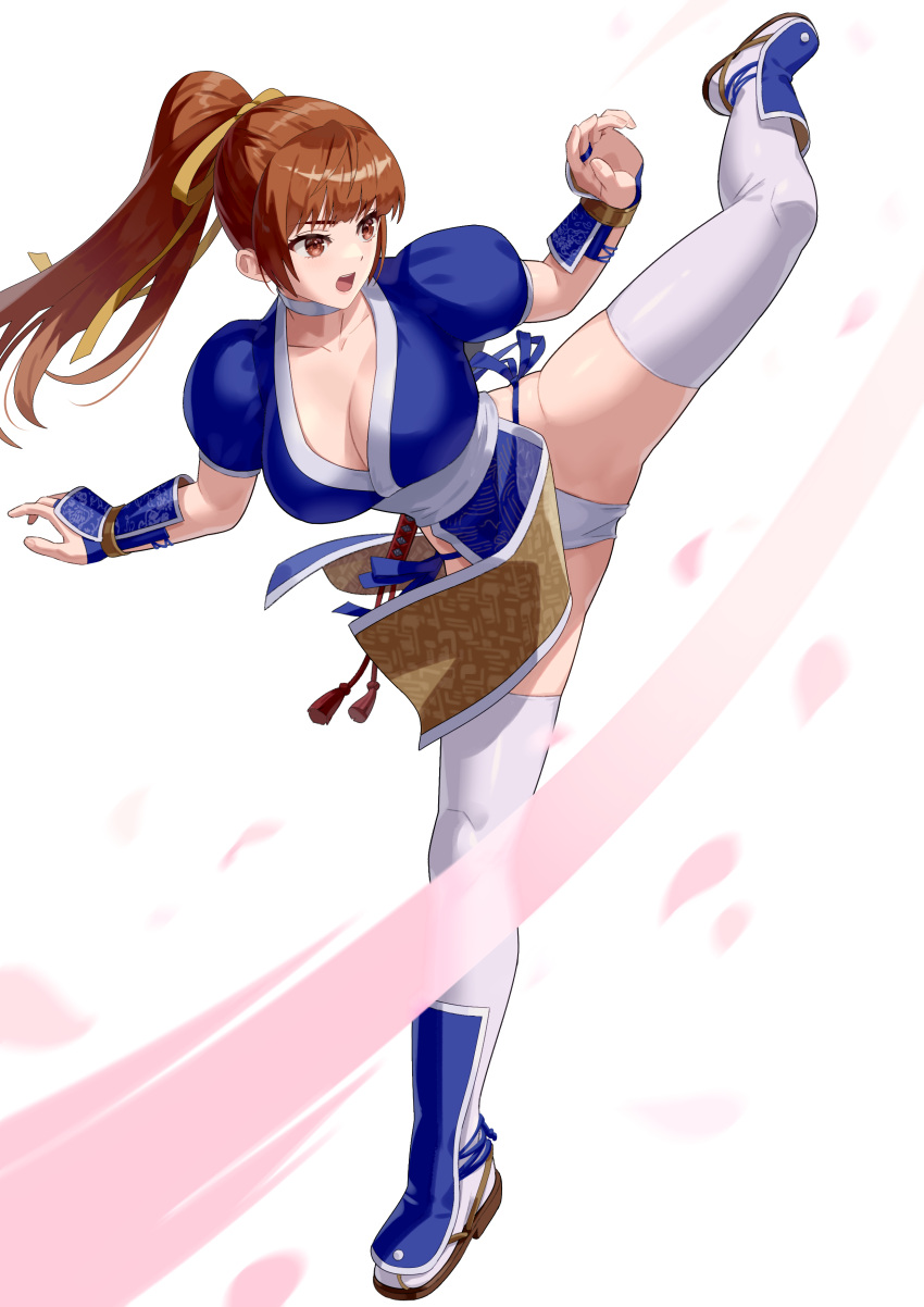 1girl 诱人 赤褐色头发 大乳房 棕色眼睛 乳沟 衣服女性 dead_or_alive dead_or_alive dead_or_alive_2 dead_or_alive_3 dead_or_alive_4 dead_or_alive_5 dead_or_alive_6 dead_or_alive_xtreme dead_or_alive_xtreme_2 dead_or_alive_xtreme_3 dead_or_alive_xtreme_3 _fortune dead_or_alive_xtreme_beach_volleyball dead_or_alive_xtreme_venus_vacation kasumi kasumi_(doa) 踢腿 tecmo yagi