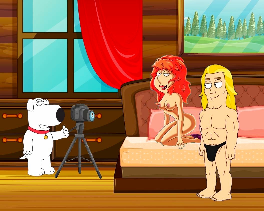 屁股 乳房 brian_griffin 直立_乳头 family_guy 跪下 lois_griffin 裸体大腿