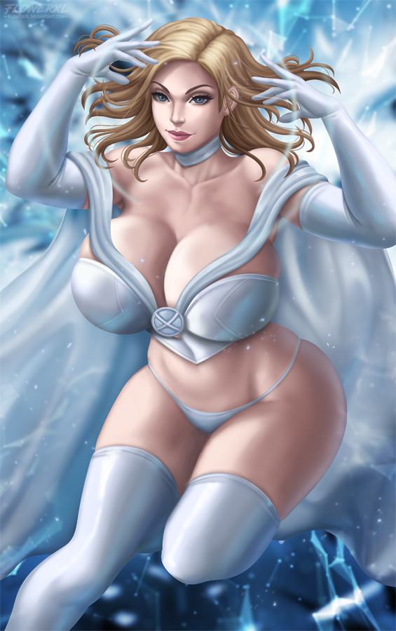 1female 1girl 1girl big_breasts big_breasts 金发女郎 金发女郎 金发女郎 蓝眼睛 胸罩 乳房 乳沟 紧身胸衣 艾玛_弗罗斯特 女性专用 花xl 高跟鞋 高跟鞋 冰冷的长发 看着观众 惊奇 成熟 成熟女性 项链 内裤 粉色唇膏 下雪 丝袜 超级英雄 白色高跟鞋 白色女王 X战警