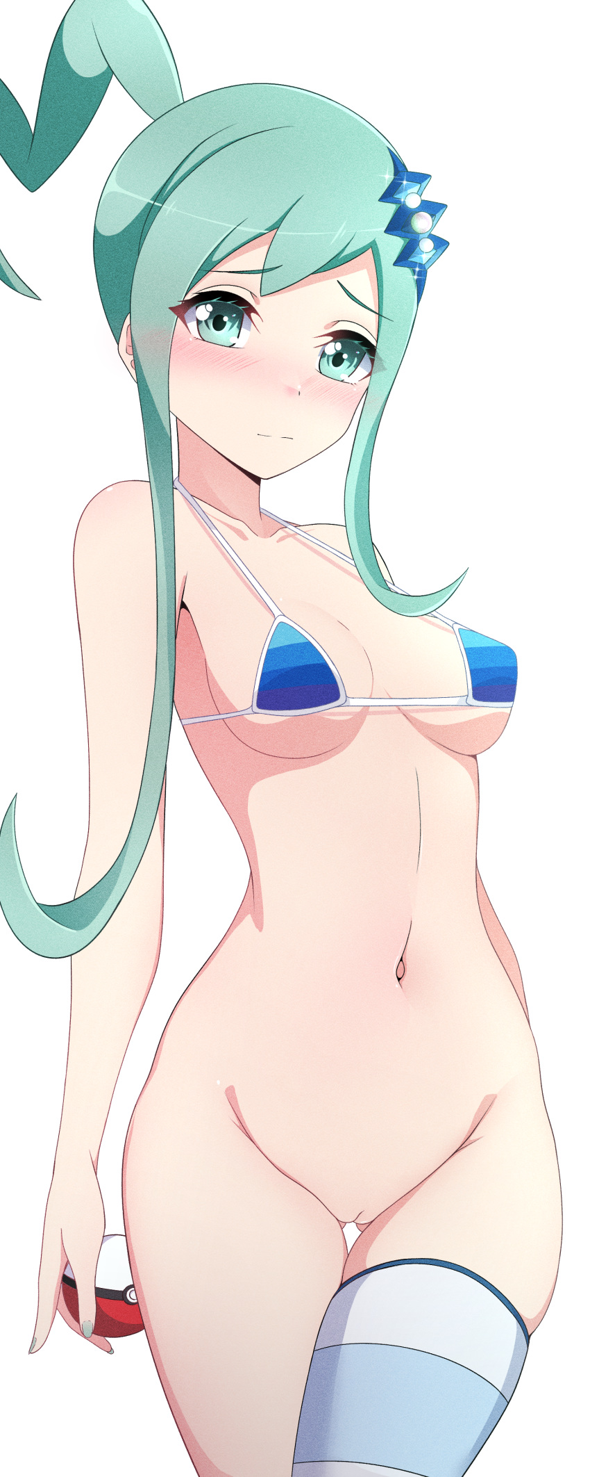 1girl 1girl 比基尼_上衣 无底女_焦点女_仅限 game_freak lisia_(pokemon) 任天堂 宠物小精灵 pokemon_oras roswell-ss