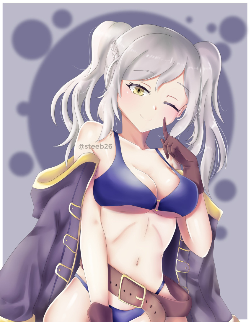 1girl ;) 诱人的替代_服装比基尼 fire_emblem fire_emblem_awakening fire_emblem_heroes 任天堂 Purple_bikini Purple_swimsuit robin_(女)_(夏天)_(fire_emblem) robin_(fire_emblem) robin_(fire_emblem)_(女) robin_(夏天)_(fire_emblem)_(女) steeb 泳衣眨眼黄眼