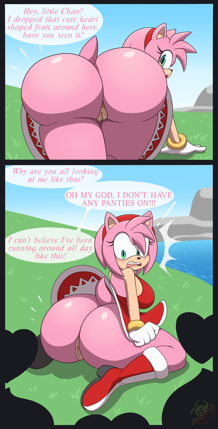 1girl 3others 意外暴露 all_fours amy_rose anthro 屁股靴子 无底 bubble_butt chao_(sonic) dat_ass dress 尴尬 english_textexposure 女 Female_focus忘记内裤 全身毛茸茸的刺猬巨大的屁股跪 no_panties no_underwear 猫 roga14 世嘉剪影 Silhouetted_body 裙子 sonic_adventure sonic_the_hedgehog_(系列) 文字掀裙衣柜_故障