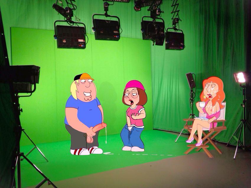 乳房 chris_griffin cum_on_body 直立乳头 直立阴茎 family_guy 巨大阴茎 lois_griffin 手淫 手淫 meg_griffin 大腿