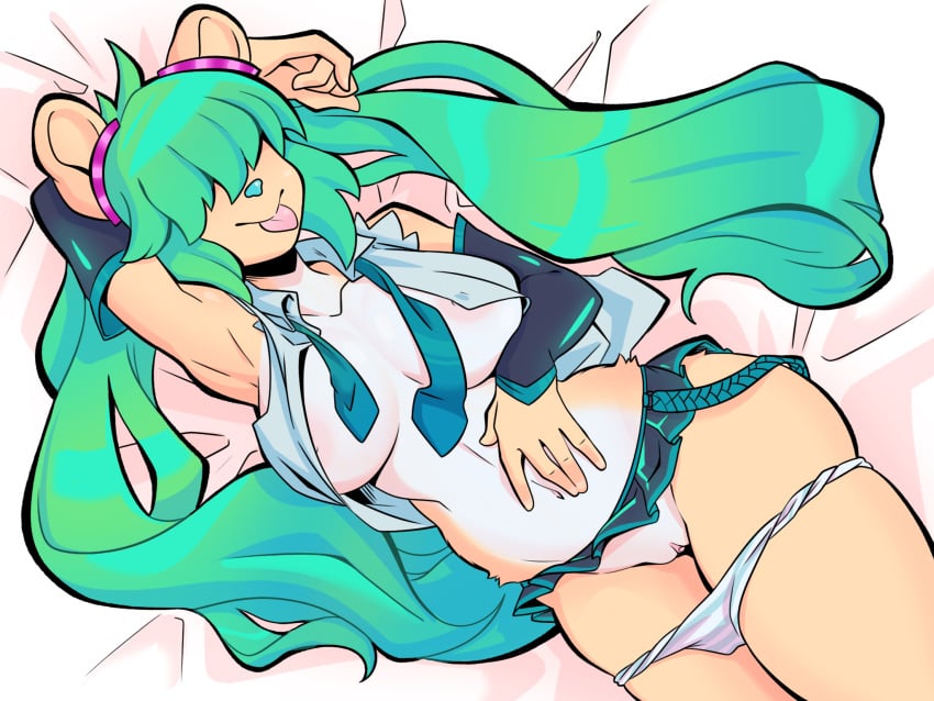 1girl 熊 bear_alpha bear_girl 乳房 Female_only 流苏毛茸茸 Furry_female Furry_only miku_(bear) miku_hatsune open_clothes pussy