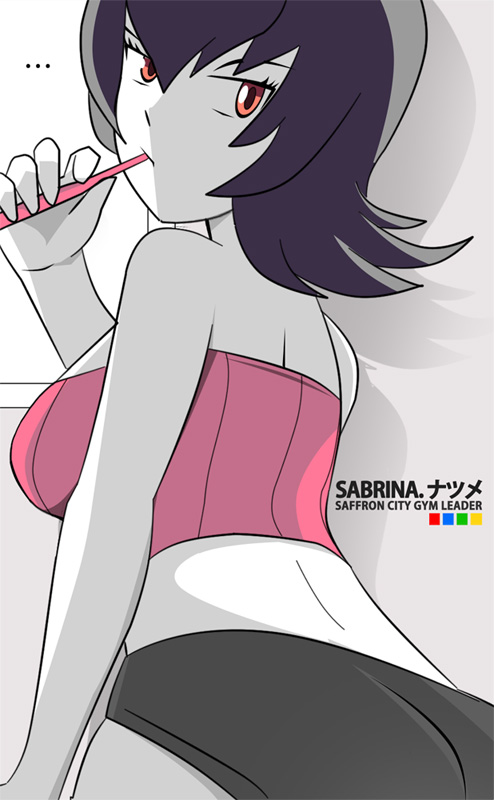 1girl 1girl 诱人的屁股乳房 Female_focus Female_only game_freakgym_leaderlooking_at_viewer natsume_(pokemon) nintendo pokemon pokemon_hgss pokemon_rgby sabrina sabrina_(pokemon) sabrina_(pokemon_hgss) 短发短裤 Solo_female 牙刷牙刷othbrush_in_mouth vivivoovoo