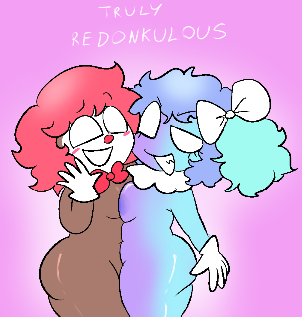 屁股 bear_alpha 弓 Bow_in_hair 乳房 女孩grossthing_(artist) red_bow redonkulous_(skengines) illy_hammens_(bear) skengines 粘