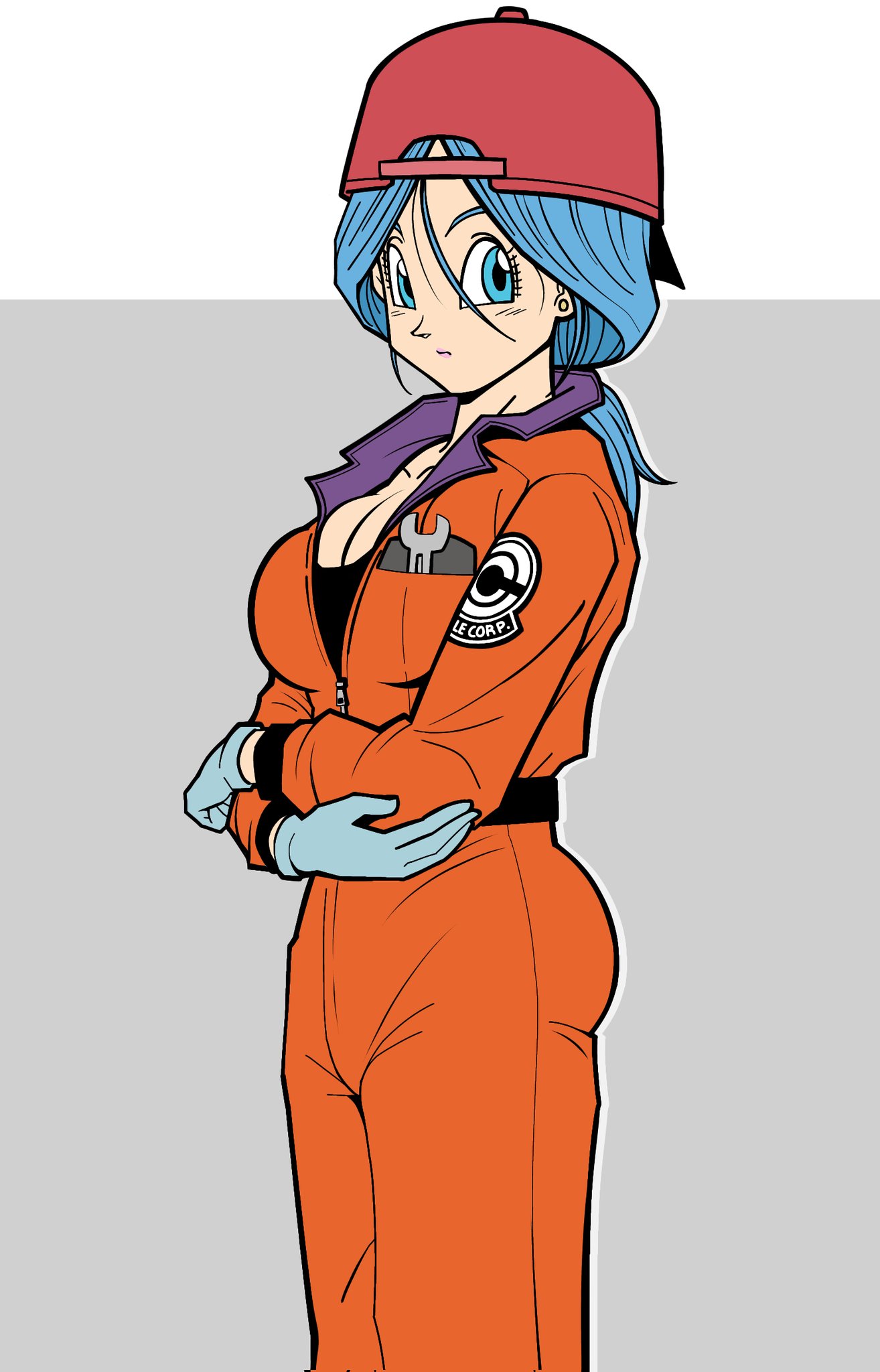 1girl 1girl 屁股 大乳房 蓝眼睛 蓝头发 乳房 bulma_brief Dragon_ball Dragon_ball_super Dragon_ball_z future_bulma long_hair 成熟_女性变态 变态_女性 sex_invitation 性暗示 独奏_焦点