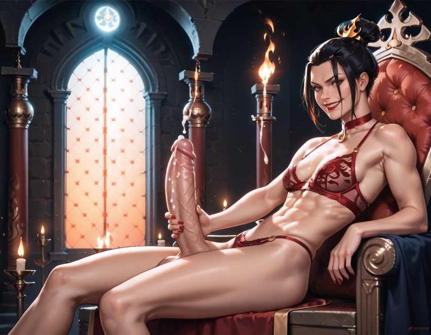 1futa ai_generate avatar:_the_last_airbender azula big_penis cum cumshot ejaculation futa_only futanarigrabbing_own_penis巨大_鸡巴巨大_阴茎内衣solo_futa