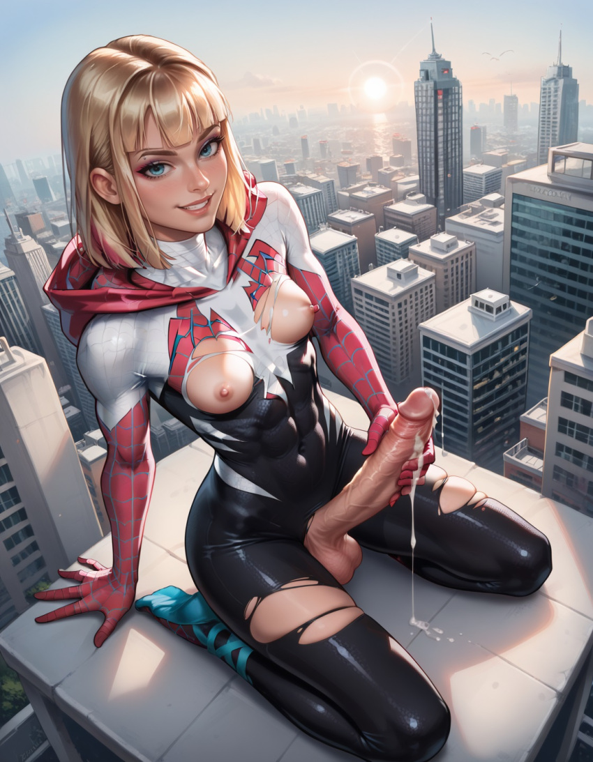 1futa ai_generate ballet_slippers big_penis 金发女郎 头发 blue_eyes 紧身衣 乳房 Breasts_out_of_clothes Breasts_outside cum cum_drip Dropping_cum futa_only futanarigrabbing_own_penis gwen_stacy hood 巨大的公鸡巨大的阴茎looking_at_viewer marvel marvel_comics nipple_slip 乳头 Pink_nipples 短发small_breasts 微笑 solo_fu蜘蛛格温撕破的衣服