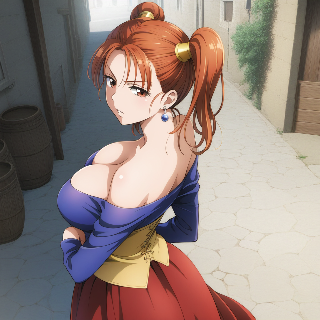 1girl 1girl ai_generated 大胸 乳房 棕眼 乳沟 穿衣服的女性 coffee_ai dragon_quest dragon_quest_viii female_focus 高分辨率 jessica_albert 长发 patreon patreon_reward 红发 solo_female stable_diffusion tagme 青少年 twin_tails 视频游戏角色 视频游戏特许经营