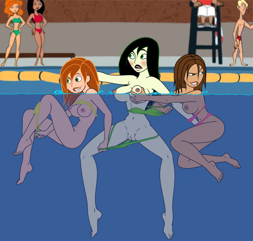 3girls assisted_exposure 比基尼 腮红 bonnie_rockwaller 黑发 迪士尼 disney_channel 露阴 仅限女性 gagala 人类 innie_pussy kim_possible kimberly_ann_possible multiple_girls 乳头 phillipthe2 公共 公共裸体 公共性交 阴部 shego 裸泳 直发 游泳 水下 脱衣 水 yuri