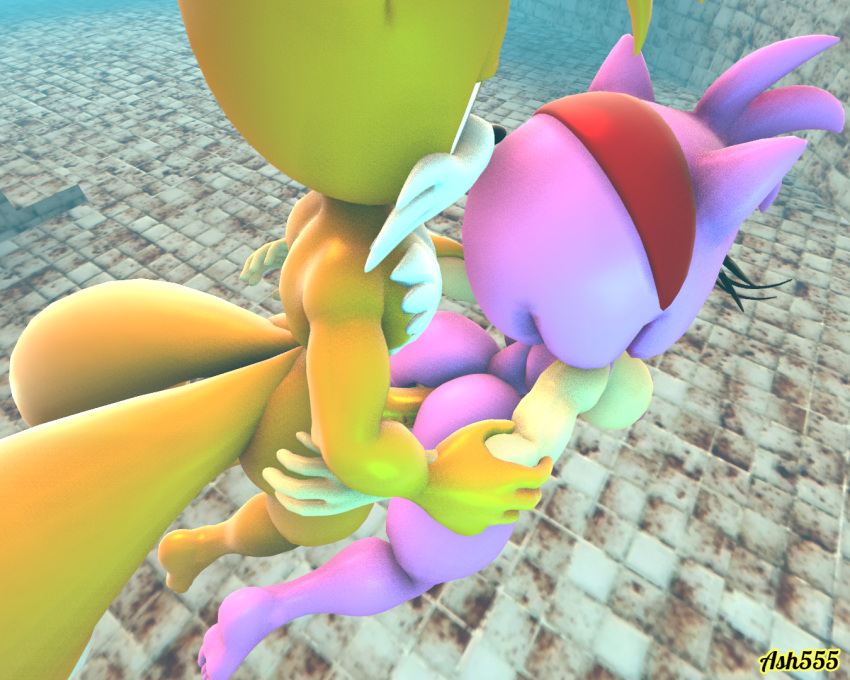 1boy 1girl 3d 3d_(艺术品) 交替角度 amy_rose 拟人化屁股 big_ass dat_ass 雌性狐狸毛茸茸的刺猬 跨物种雄性 雄性/雌性 miles_