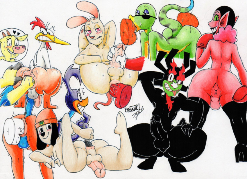 <3 1girl aku anal anthro 肛门球 black_body cartoon_network 牛 cow_(character) cow_and_chicken 交叉 恶魔狗 勃起 口交 拳交 gex_(series) gex_the_gecko 山羊胡子 他 蜥蜴 looney_tunes 男性 尼克国际儿童频道 口交 parappa parappa_the_rapper parasitedeath 阴茎 powerpuff_girls ren_and_stimpy ren_hoek road_runner_(looney_tunes) roadrunner samurai_jack soft_feathers spitroast 直的