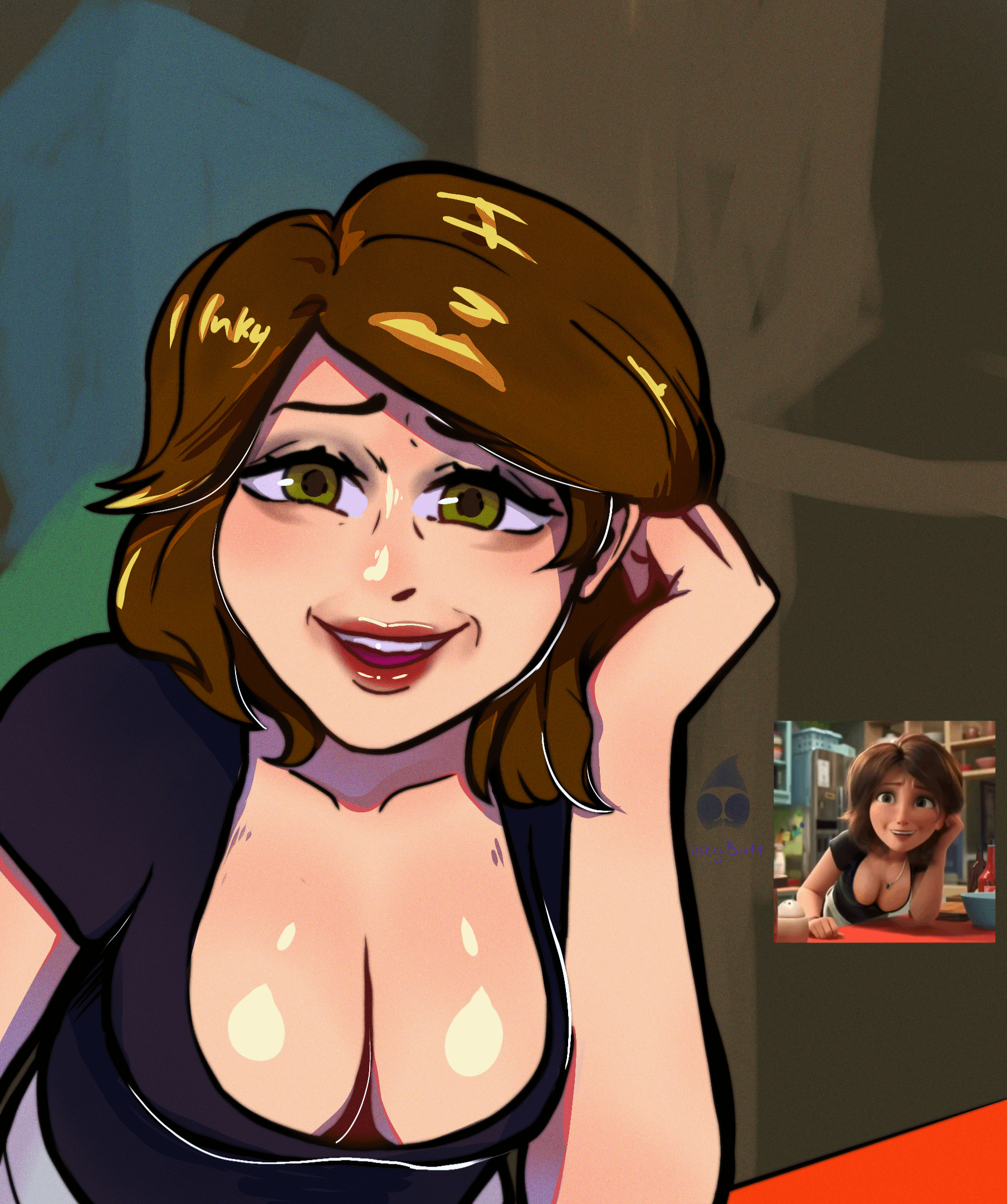 卡斯阿姨(InkyButt) (超能陆战队) - Rule 34