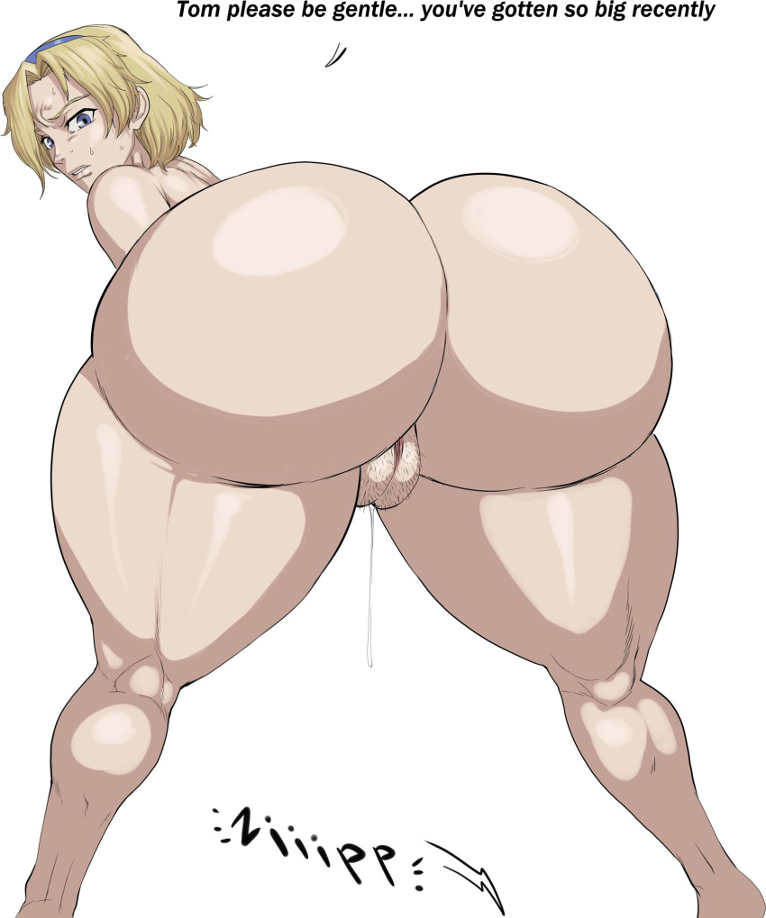 1girl adult_swim 屁股 赤脚 大屁股 金发 完全裸体 完全裸体女性 dat_ass 女性 female_only 大屁股 jombleywombley 看着观众 回头看 赤裸女性 裸体 裸体女性 屏幕外角色 阴部 阴部毛发 阴部汁液 sarah_dubois 短发 solo_focus 汗水 the_boondocks thejombler tom_dubois 解压