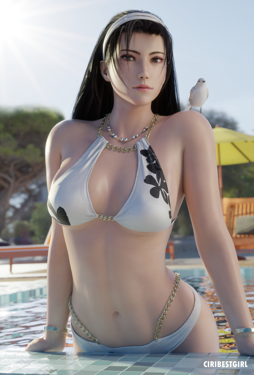 1girl 3d 腹肌 诱人运动 运动女性 大屁股 大乳房 比基尼 ciribestgirl 乳沟 Female_focus Female_only fit_female high_res image_set jun_kazama kazama_jun light-skinned_female light_skin milf namco 肚脐 池外 池畔游泳 tekken tekken_2 tekken_8 tekken_tag_tournament tekken_tag_tournament_2大腿湿了