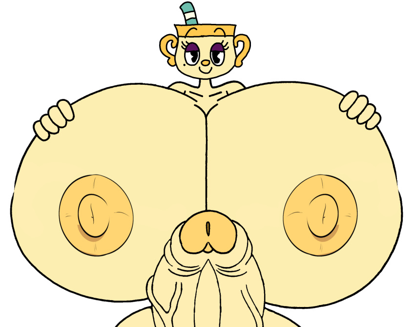 1futa bearfan7634 cuphead_(游戏) futa_on_femboy futanari 咧嘴大鸡巴 hyper_breastslooking_at_femboy ms._chalice mugman_(角色)