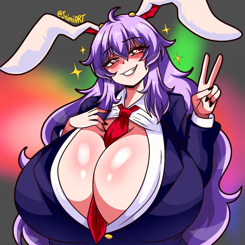 东方巨乳 紫色头发 reisen_udongein_inaba seireiart