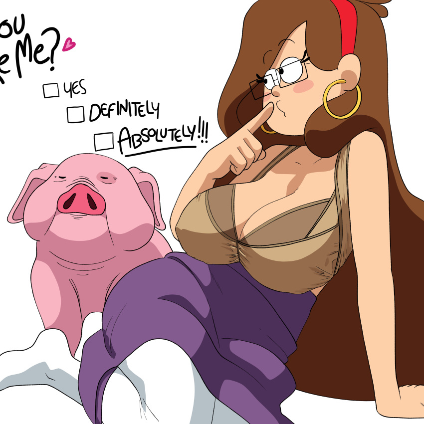 1girl 2d 2d_(artwork) 2d_artwork 乳晕艺术家_请求 屁股包 胸罩 乳房 Brown_hair 迪士尼 disney_xd drpizzaboi1 眼镜gravity_falls 头发 inker_comics inkershike long_hair mabel_pines 乳头 tagme 摇摆