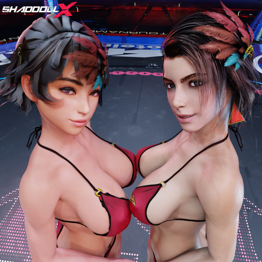 2_girls 3d 诱人竞技场 azucena_milagros_ortiz_castillo big_breasts 比基尼 Brown_eyes Brown_hair Brown_skin 乳沟 filipino_female josie_rizal peruvian_female shaddoll_x 铁拳 tekken_7 tekken_8